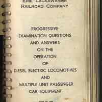 Book: E.L.R.R. Progressive Examination Questions & Answers on Operation of Diesel Electric Locomotives & MU Passenger Car Equipment. 1965.