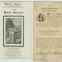 Two religious pamphlets: Kateri Tekakwitha; Solemn Novena for the Holy Souls. No dates.
