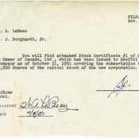          enclosure 1: carbon transmittal letter, Nov. 8, 1951
   