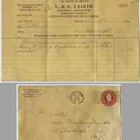          2: Bill (+ envelope), L. & G. Laikin, 526 Washington St., Oct. 9, 1934
   