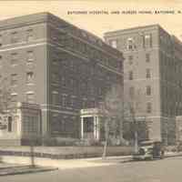 Postcard: Bayonne Hospital and Nurses Home, Bayonne, NJ