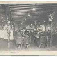 Postcard: 3215 - Cafeteria, Y.M.C.A. Hudson Hut, Hoboken, N.J. Postmarked May 17, 1919.