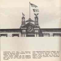          pg 14 Hoboken City Hall [front roofline with eagles and flag]
   