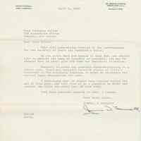 Typed letter signed April 4, 1960 to Florence Miller from Connell & Corridon re updating of their wills.