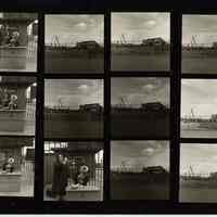 B+W negative contact sheet of images of Hoboken taken by John Conn. no date, [1976].