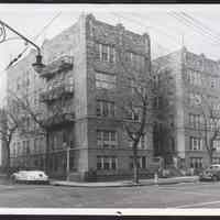B&W photo of apartment building at 181 Chadwick Street, Newark.