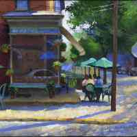 Painting: "Tenth and Bloomfield Streets." By Frank Hanavan, Hoboken, 2007.