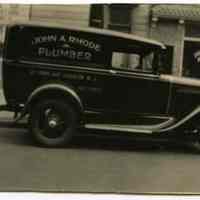 Sepia tone photos, 2, of business: John A. Rhode, Plumber, 96 Park Ave., Hoboken. N.d., ca. 1940-1950.