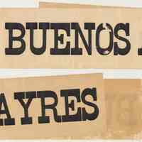          Buenos Ayres [Aires] label; folded as found
   