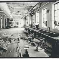 B+W photo of buildings, interiors and exteriors, of the Bethlehem Steel Shipyard, Hoboken Division, no date (ca 1990.)