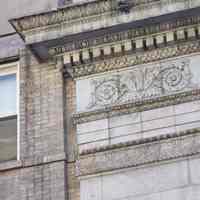          27: detail First St., east corner architrave, frieze and cornice
   