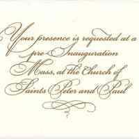          Mass invitation, front
   