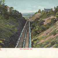          Postcard: Arlington, NJ, Erie Railroad Cut picture number 1
   