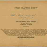          3: Stock Transfer Sheets; record book Corp. Trust Company: front cover
   