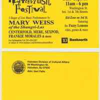 Postcard: Hoboken Arts & Music Festival. Sunday, September 28, (2008.)