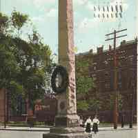 Postcard: Paulus Hook Monument, Jersey City, NJ