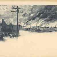 Postcard: Fire 1900, Hoboken, NJ