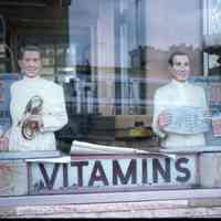 Color slide of a store window of the former Carollo