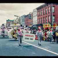 Color slide of the Harrowgate String Band in a parade.