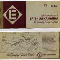 Tickets, transportation, 2: Erie-Lackawanna Railroad. Form EL-6. Unused. No date, ca. 1961-1965.