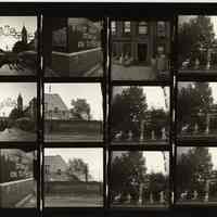 B+W negative contact sheet of images of Hoboken taken by John Conn. no date, [1976].