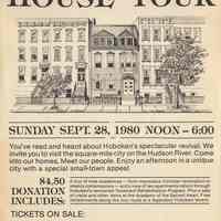 Poster for Hoboken House Tour, Sunday, September 28, 1980.