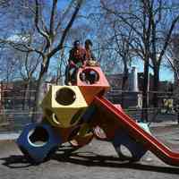          127: Church Square Park; playground slide; swings
   