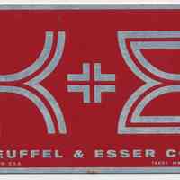 Sign plate, K&E logo, made by Keuffel & Esser Co., n.d., ca. 1950s-1960s.