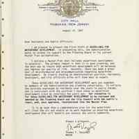          01: Letter Mayor Thomas F. Vezzetti imprinted on letterhead
   
