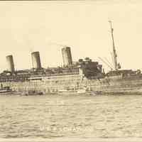 Postcard: Ship "SS leviathan", Hoboken, NJ