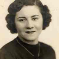 B+W studio photo of Mildred Marion "Molly" Pescatore used as her engagement notice photo, Hoboken, [1938].