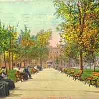 Postcard: Van Vorst Park, Jersey City, NJ