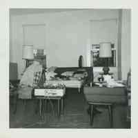 Image: 2 B+W photos of the interior of Donald Barrett