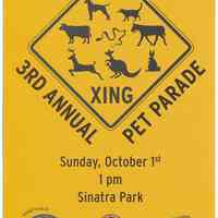 Postcard for Third Annual Pet Parade, Sunday, October 1, 2006.
