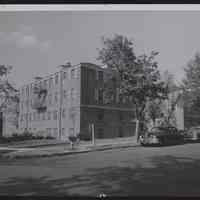 B&W photo of apartment building at 151 South Munn Avenue, East Orange.