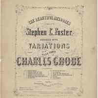 Sheet music: The Beautiful Melodies composed by Stephen C. Foster.