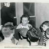 Sinatra photo: Frank Sinatra publicity still from motion picture short, "The House I Live In," RKO, 1945; 1946 issue.