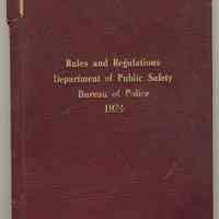 Rules and Regulations, Department of Public Safety, Bureau of Police, City of Hoboken, N.J. 1924