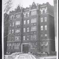 B&W photo of apartment building a 53 Duncan Avenue, Jersey City.