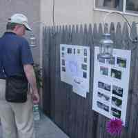 Digital color image of the gardens and people on the Secret Gardens Tour, Hoboken Historical Museum, Hoboken, June 9, 2002.