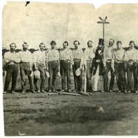          Sepia photo of the Knickerbocker Base Ball Club & Excelsior Base Ball Club plus umpire at Elysian Fields, Hoboken, NJ, Sept. 3, 1859. picture number 9
   