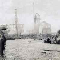          Photo 2-1: view northeast of ferry terminal remains; cropped & enhanced
   