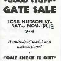          Gate Sale 017. 11-18-1995 1028 Hudson St.
   