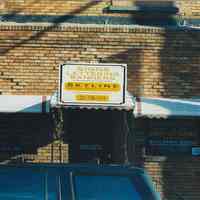 Color photo of sign for Skyline Graphic Management, 601 Adams Street, Hoboken, Jan. 3 & 4, 2002.