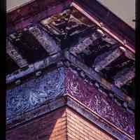          Color slide of detail view of cornice and frieze at 1001 Bloomfield picture number 1
   