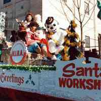 Color photo of the Hoboken Industrial & Business Assn. Santa