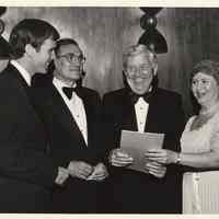 B+W group photos, 5, of attendees at Saint Mary Hospital 1977 Charity Ball, Hoboken, 1977.