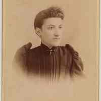 Cabinet photo of woman taken by [Christian] Durstewitz, 502 Washington St., Hoboken, n.d., ca. 1892-1900.