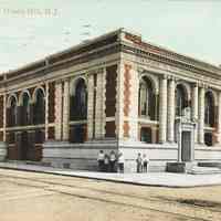 Postcard: Public Library, Union Hill, NJ