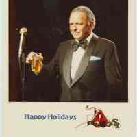          Color photo of Frank Sinatra on Christmas keepsake from The Frank Sinatra Society of New York, no place, Dec., 1980 picture number 1
   